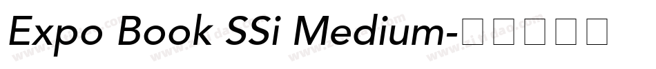 Expo Book SSi Medium字体转换